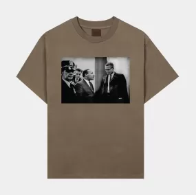 SP x Malcom X & MLK Icons Mens Short Sleeve Shirt (Brown/White)