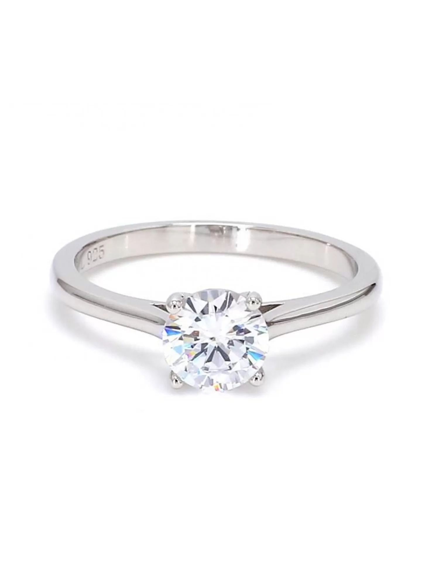 0.75 Carat Love Thy Woman Solitaire Ring In Silver 925