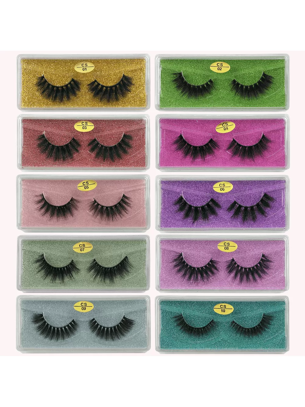 10 Pairs Mix Styles 3D Mink Eyelashes