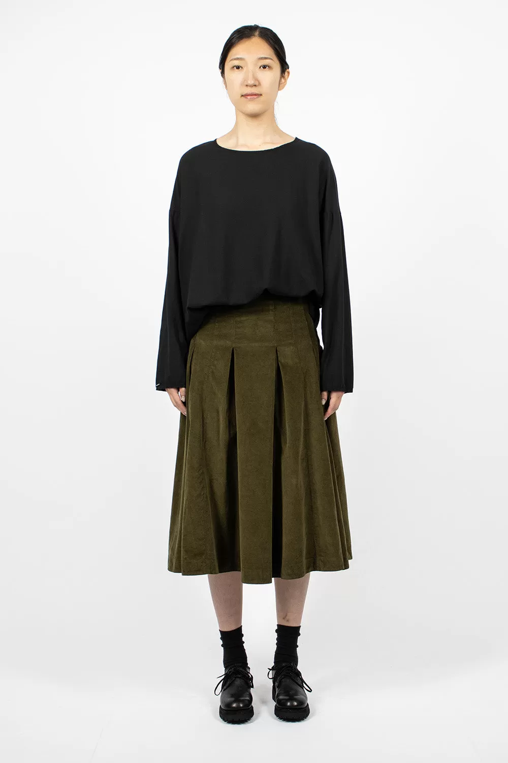 3293 Velvet Skirt Olive