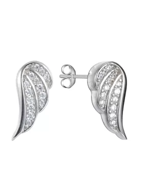 925 Silver Earrings In Angel Wings