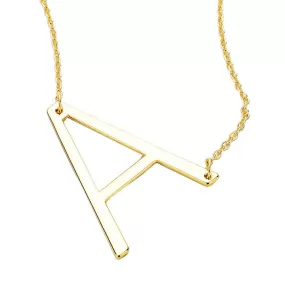 A Monogram Metal Pendant Necklace