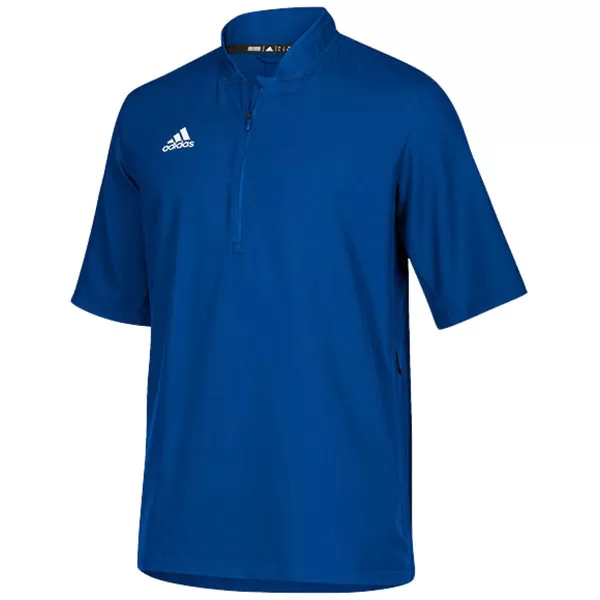 adidas Men's Royal/White Team Iconic Short Sleeve 1/4 Zip