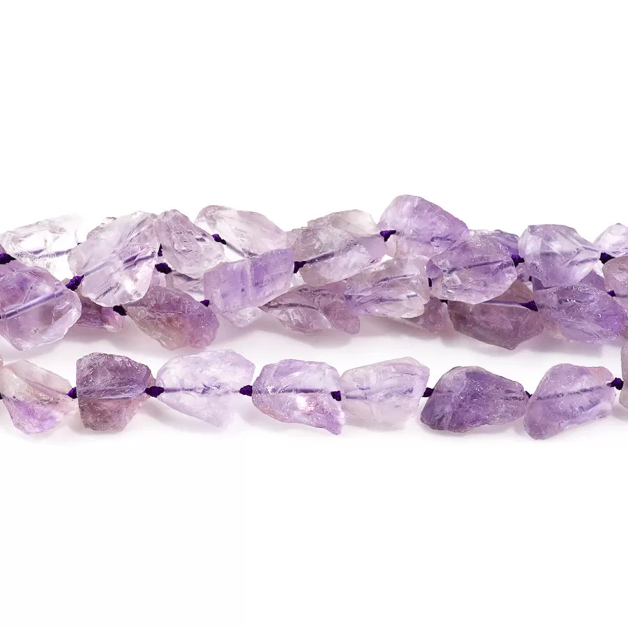 Amethyst 12-15mm Nugget - 15-16 Inch