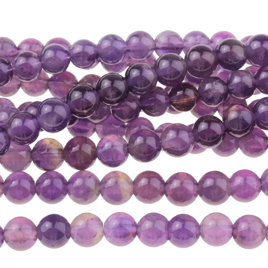 Amethyst 4mm Round - 8-Inch