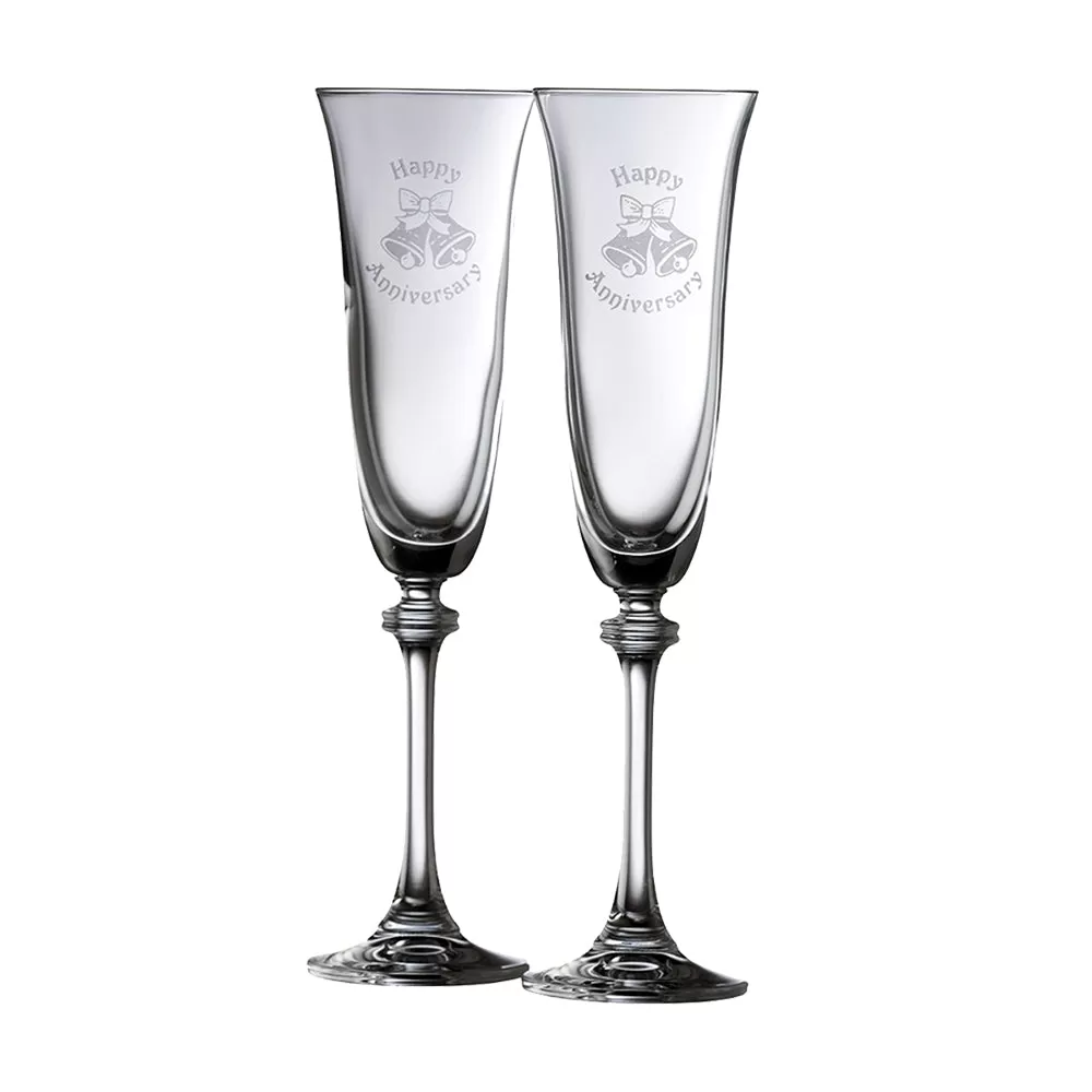 Anniversary Galway Crystal Flute Pair