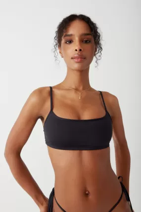 Bay View Bralette Bikini Top - Black