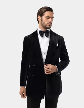 Black Velvet Double Breasted Suit