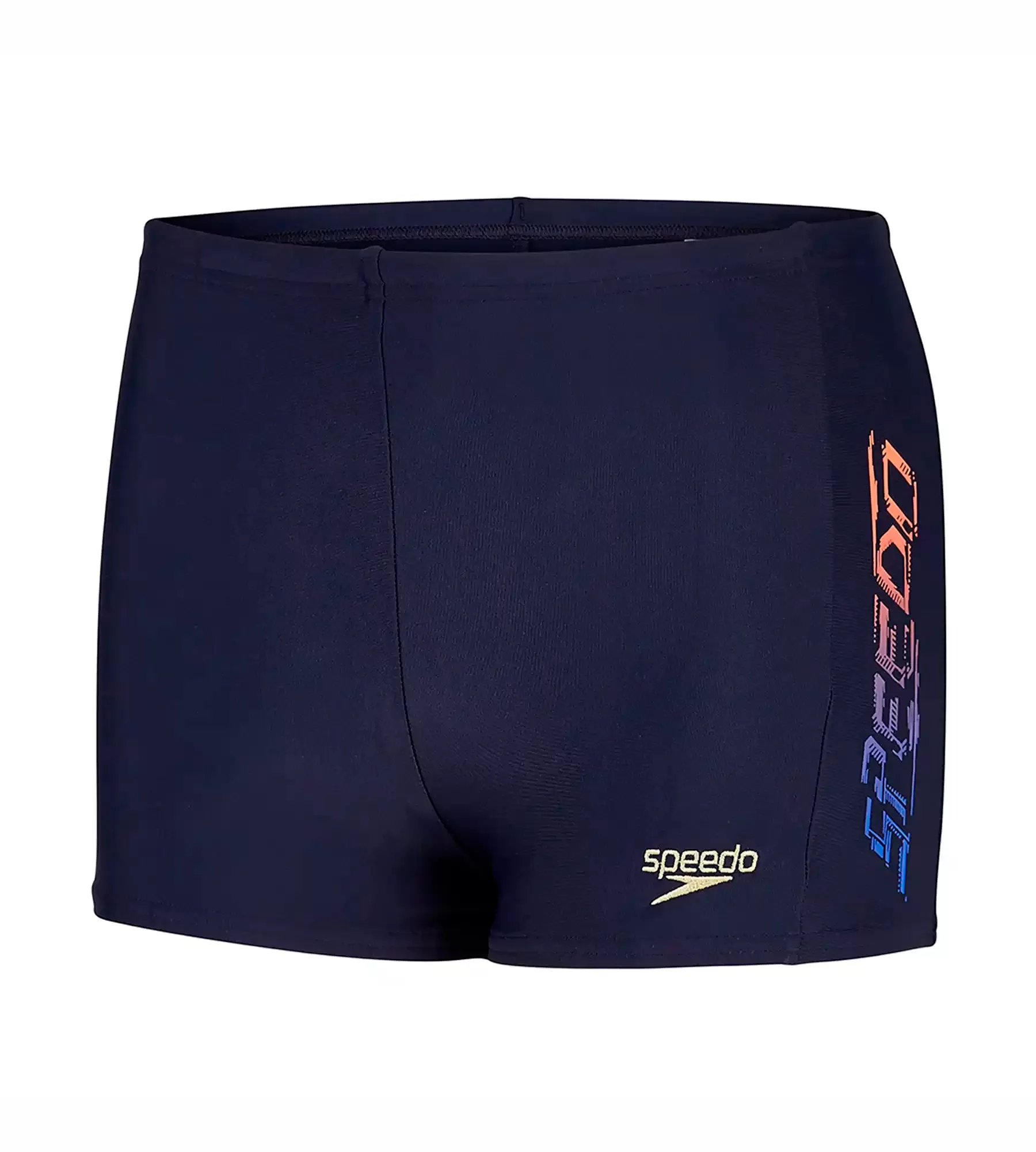 Boy's Endurance Speedotech Logo Panel Aquashort - Speedo Navy & Deep Peri