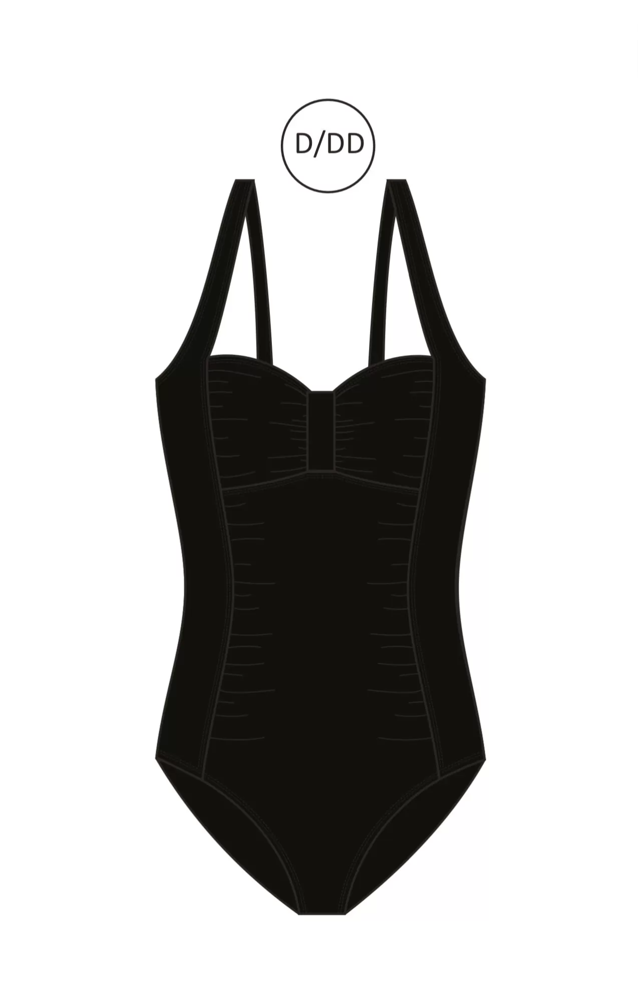 BS Swimwear Black Soft Cup One Piece