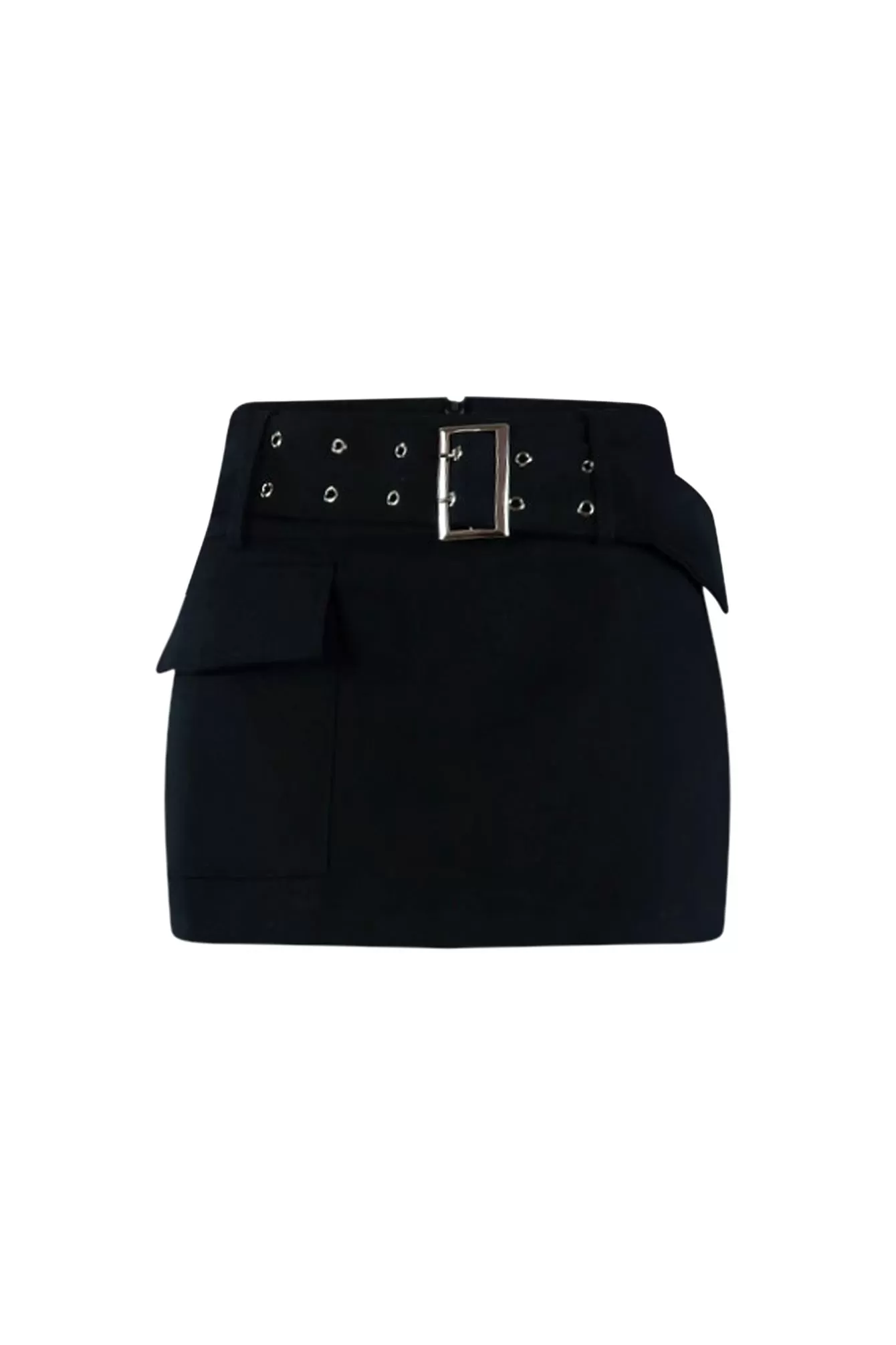 Buckled Up Cargo Mini Skirt