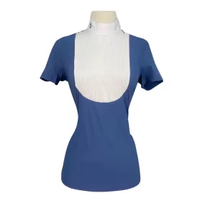 Cavalleria Toscana Jersey Competition Shirt w/Oval Pleated Bib in Atlantic Blue - Women's Small