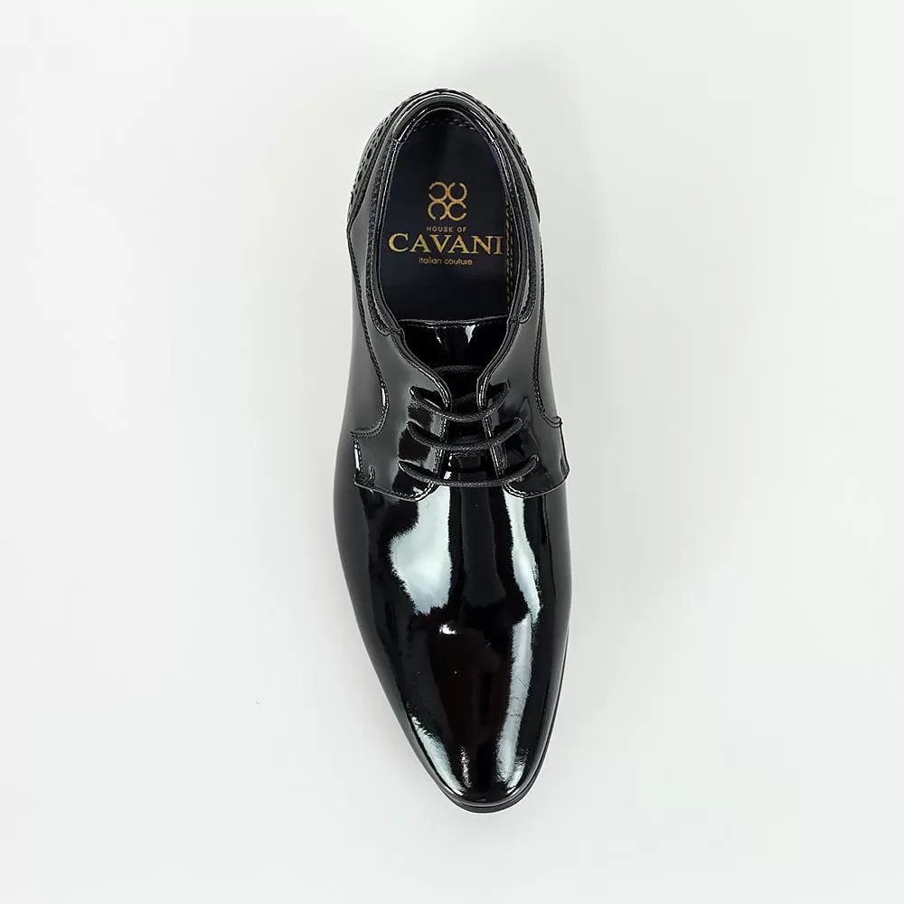 Cavani Scott Black Patent Men's Leather Shoes