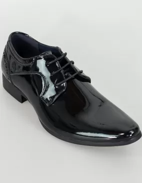 Cavani Scott Black Patent Men's Leather Shoes