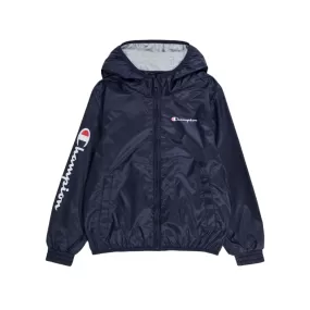 Champion boys' hooded jacket in cotton-lined nylon 306776 BS501 blue