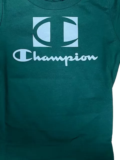 Champion children's outfit Legacy t-shirt and shorts 306379 GS108 FOLI green blue