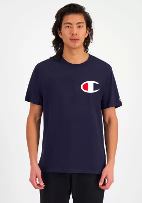 Champion Mens C Logo Short Sleeve Tee Navy <br> AY68N NAV