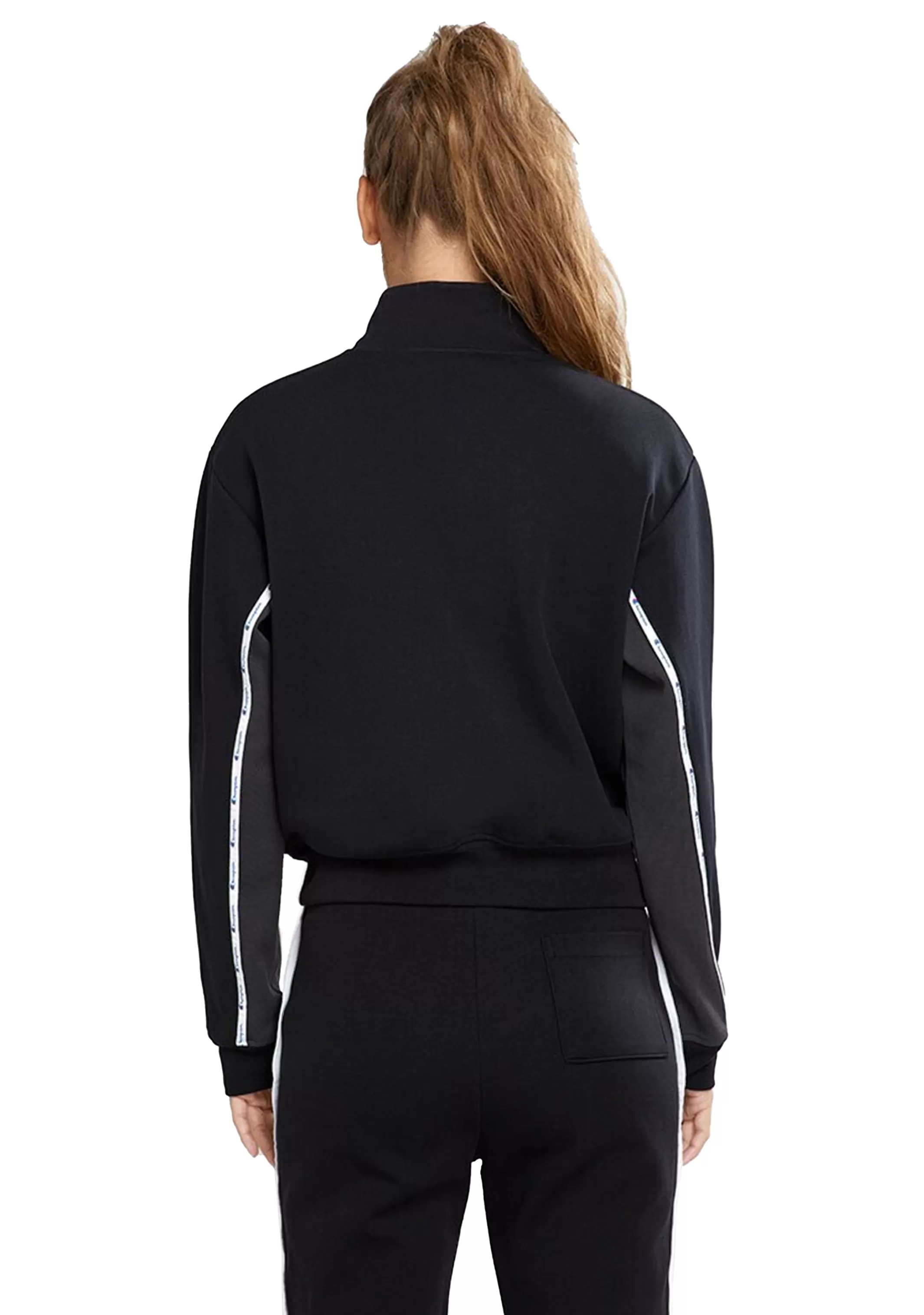 Champion Womens Rochester Quater Zip Crew <br> CTMTN BLK