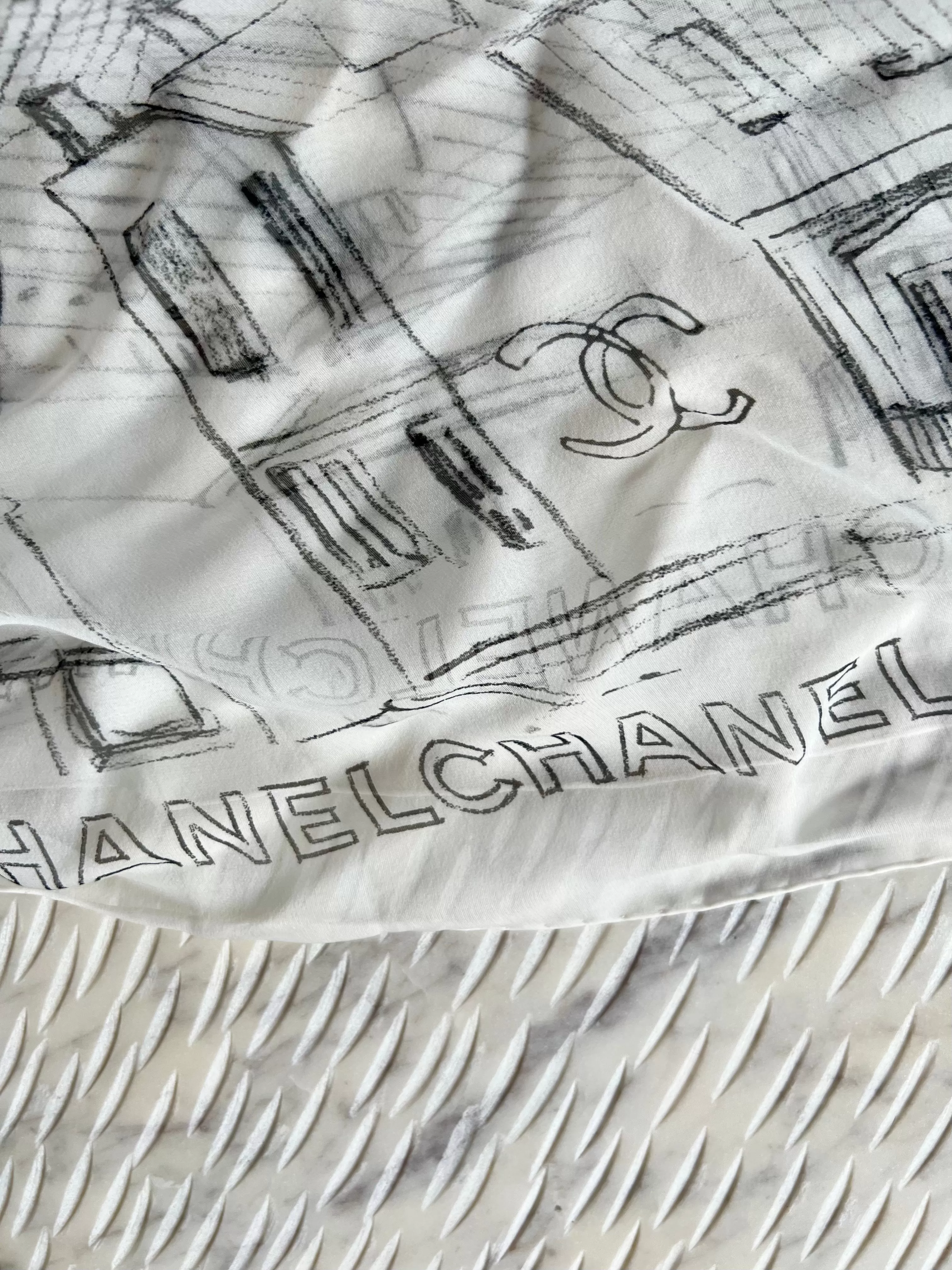 Chanel CC Silk Shawl