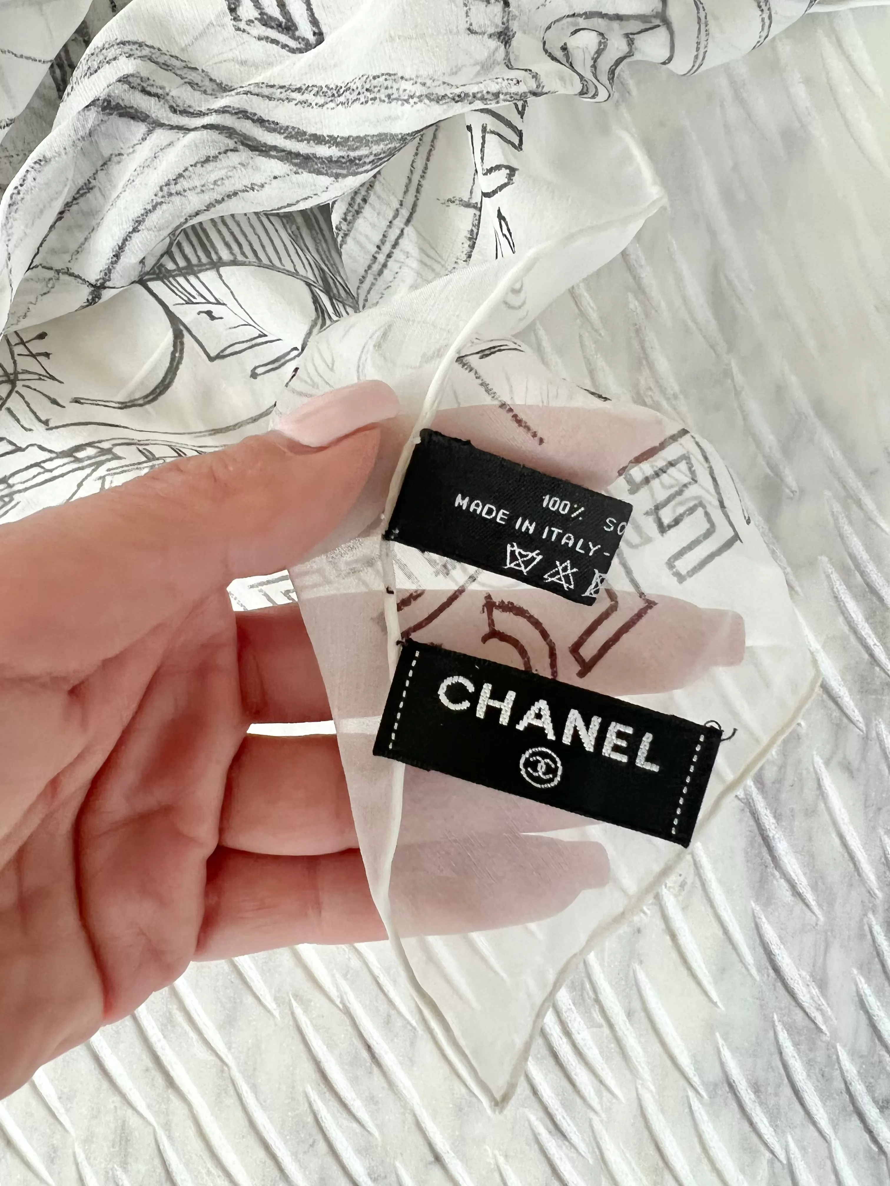 Chanel CC Silk Shawl