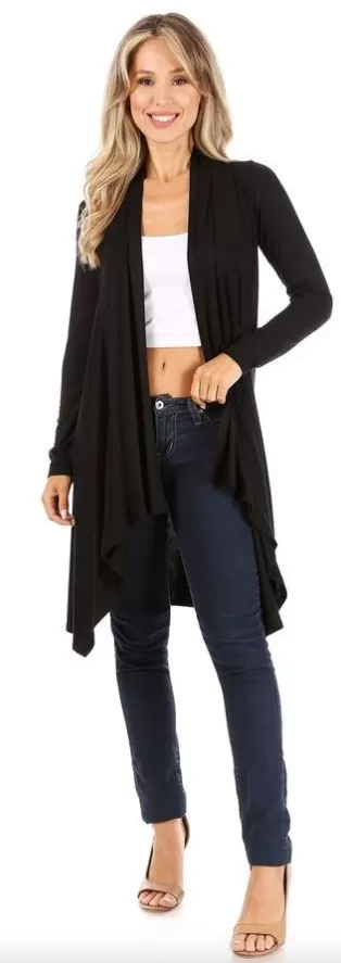 Cora Elegant Draped Cardigan