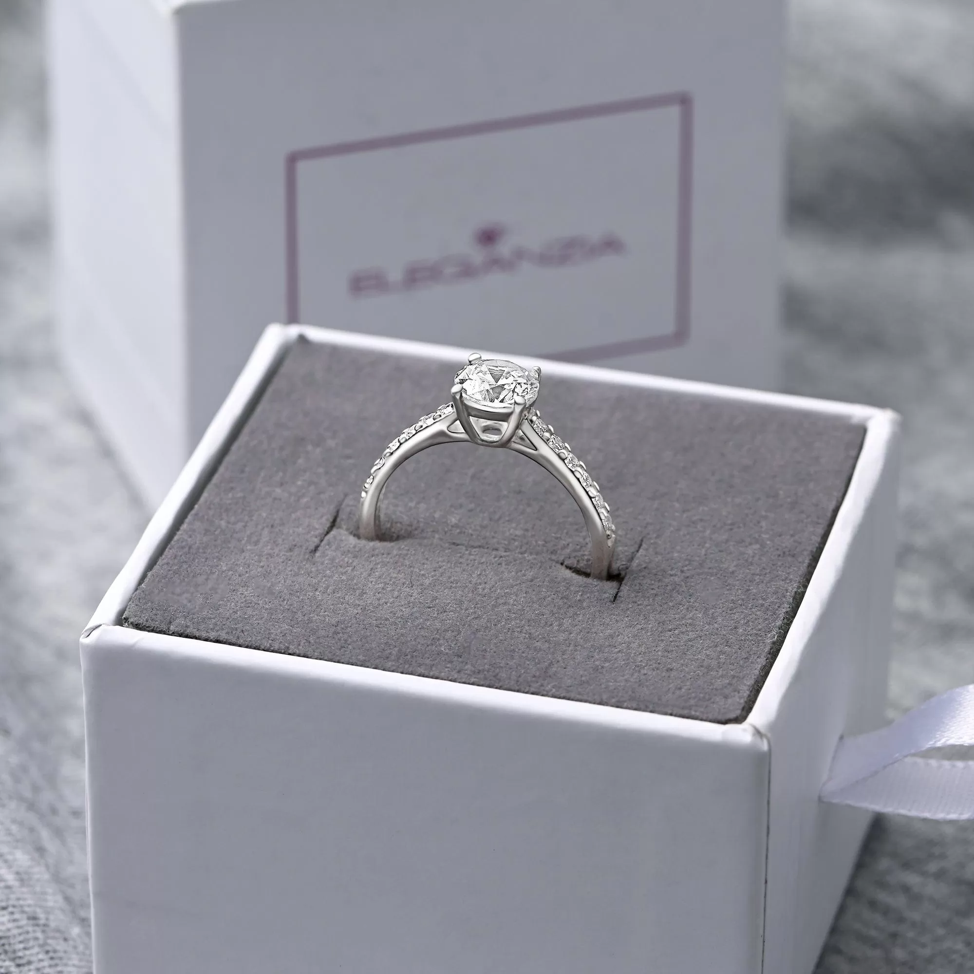 CZ Marry Me Engagement Rings for Her Channel Band