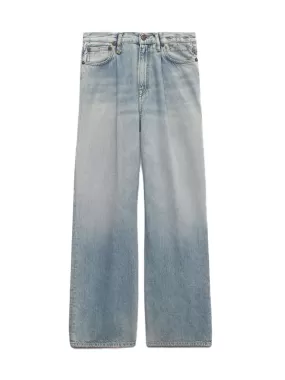 Damon Pleated Wide leg in Lennon Blue