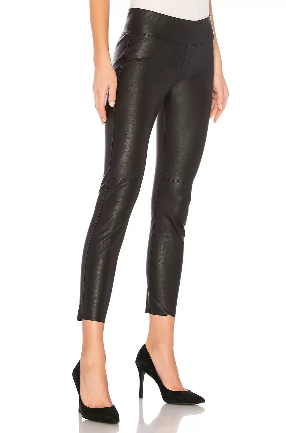 David Lerner Gemma Mid Rise Vegan Leather Leggings