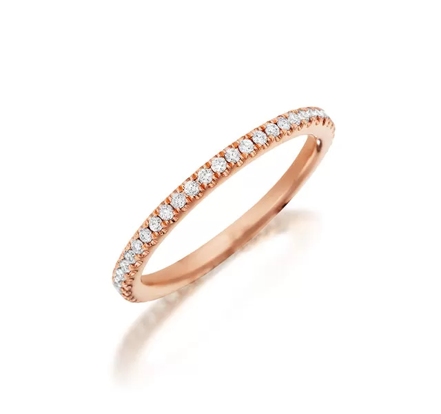 Diamond Eternity Band in Rose Gold