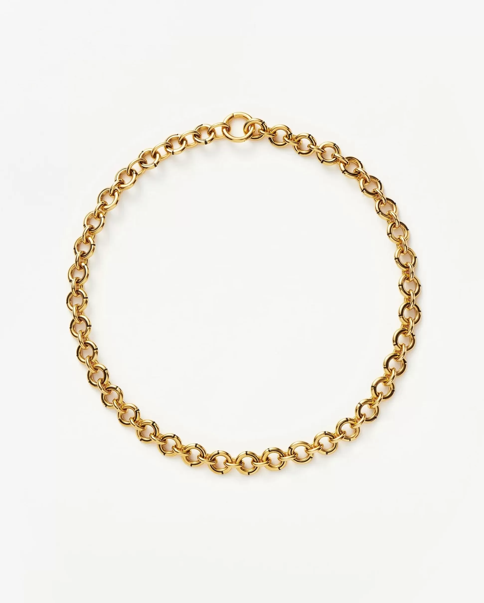 ENAMEL BYLINE LINK CHUNKY CHAIN CHOKER / GOLD