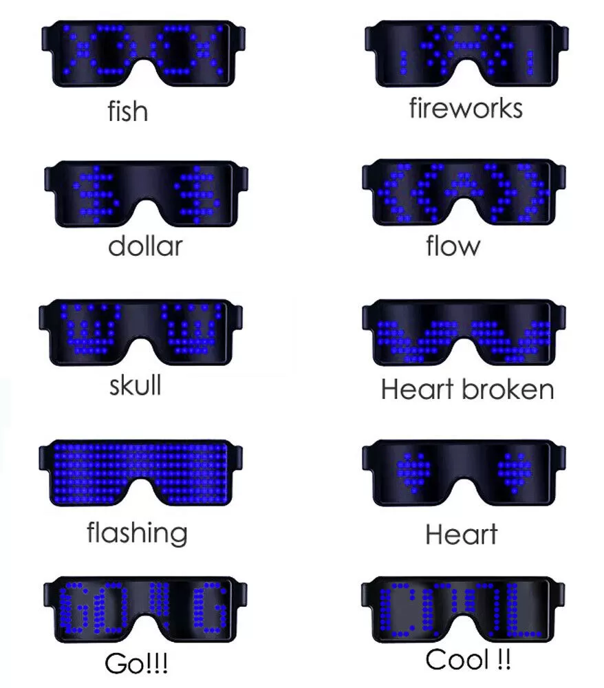 Flashez LED Panel Glasses