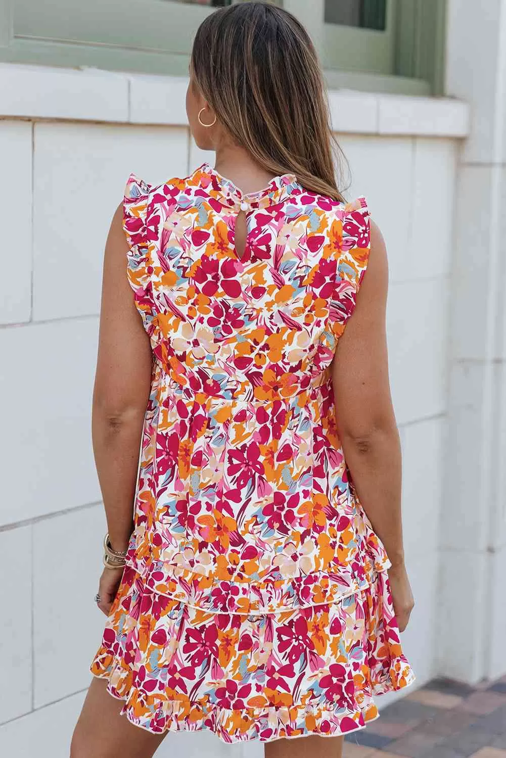 Floral Ruffled Mini Dress