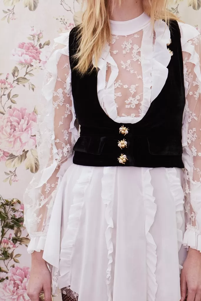 For Love and Lemons Beatrix Velvet Vest