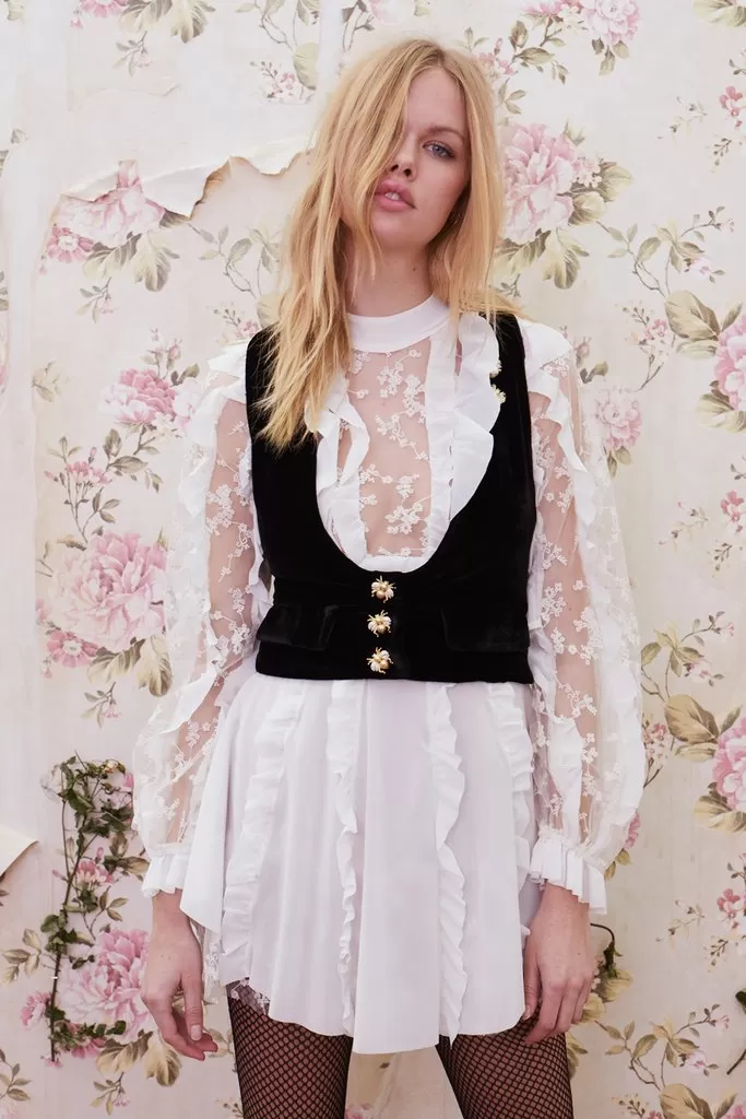 For Love and Lemons Beatrix Velvet Vest