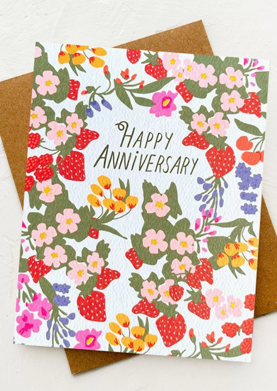 Fruits & Flowers Anniversary Card