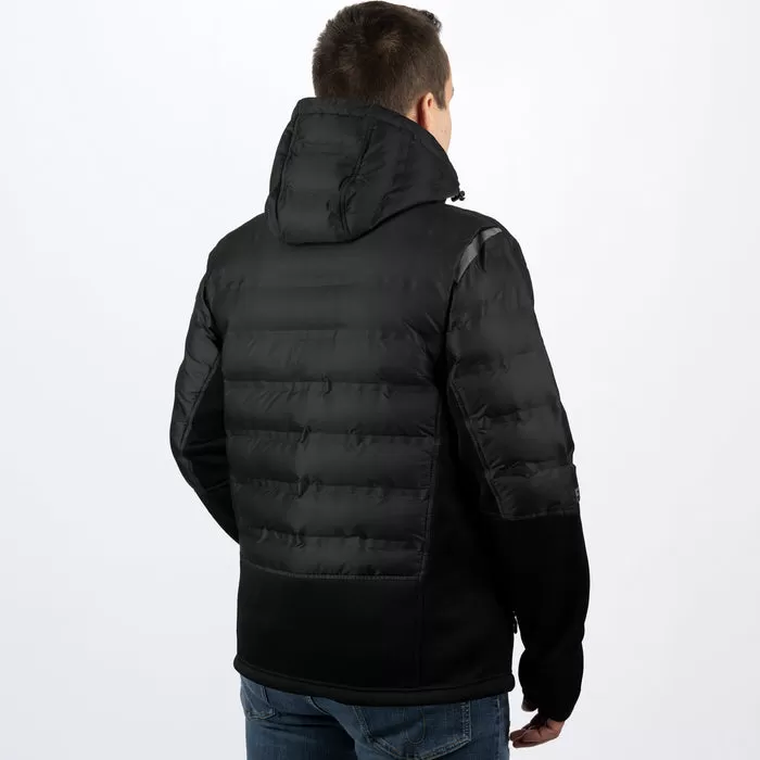 FXR Men's Excursion Lt Hybrid Quilted Hoody Black/Hi-Vis