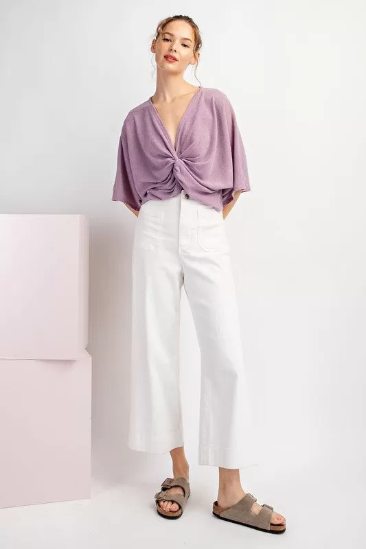 Gigi Twist Knot Top-Lavender