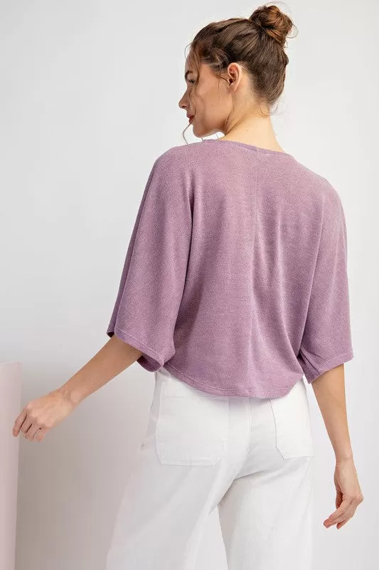 Gigi Twist Knot Top-Lavender