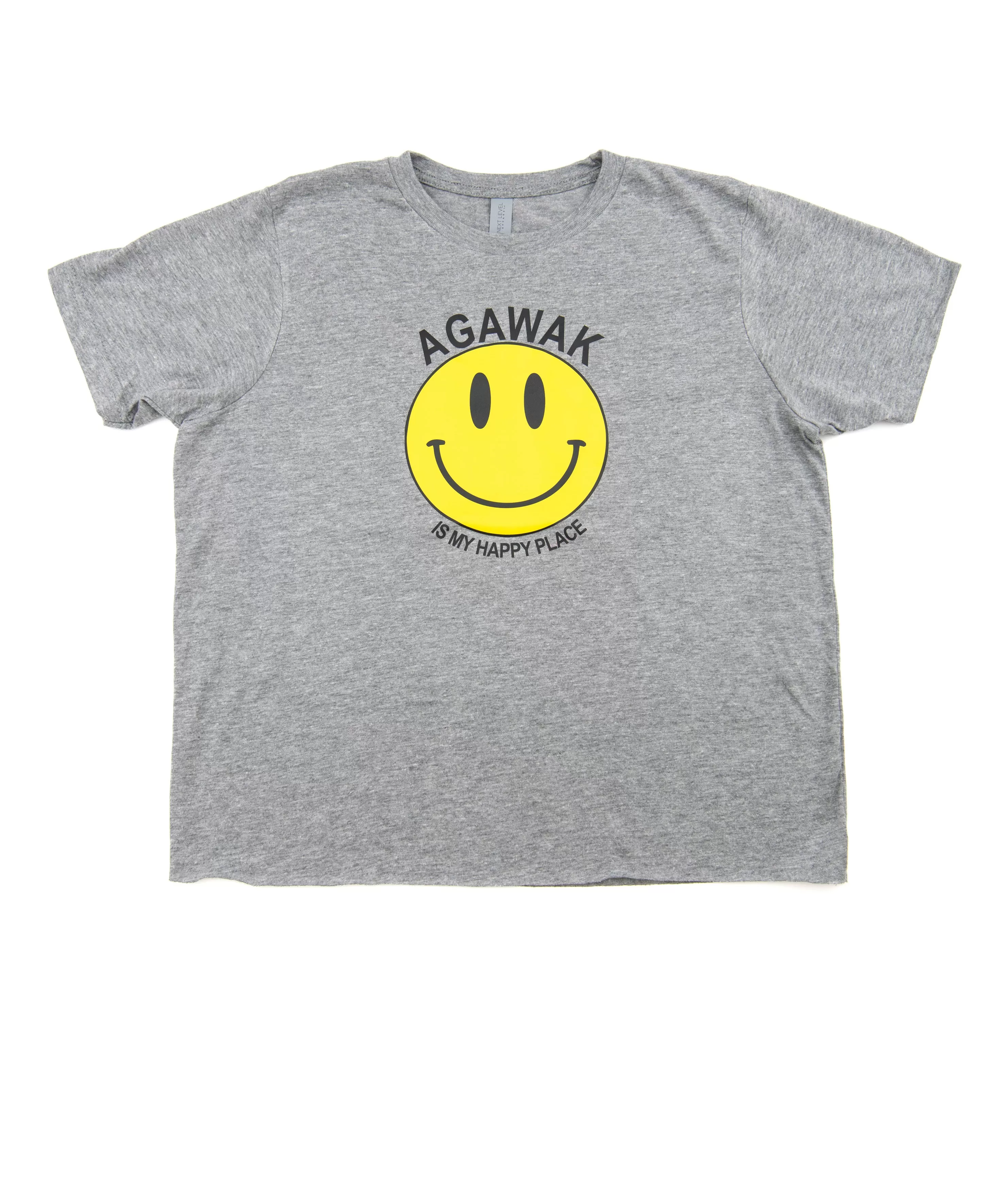 Happy Place Heather Grey Camp Tee