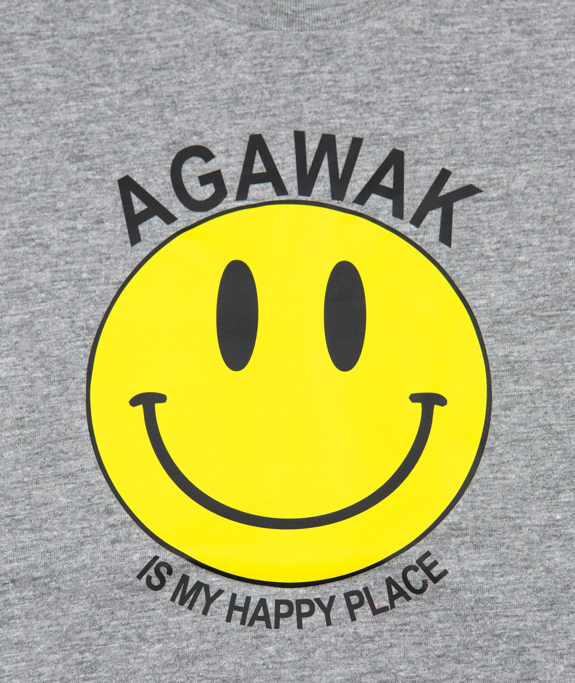 Happy Place Heather Grey Camp Tee