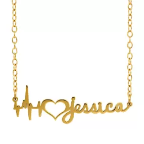 Heartbeat Name Necklace