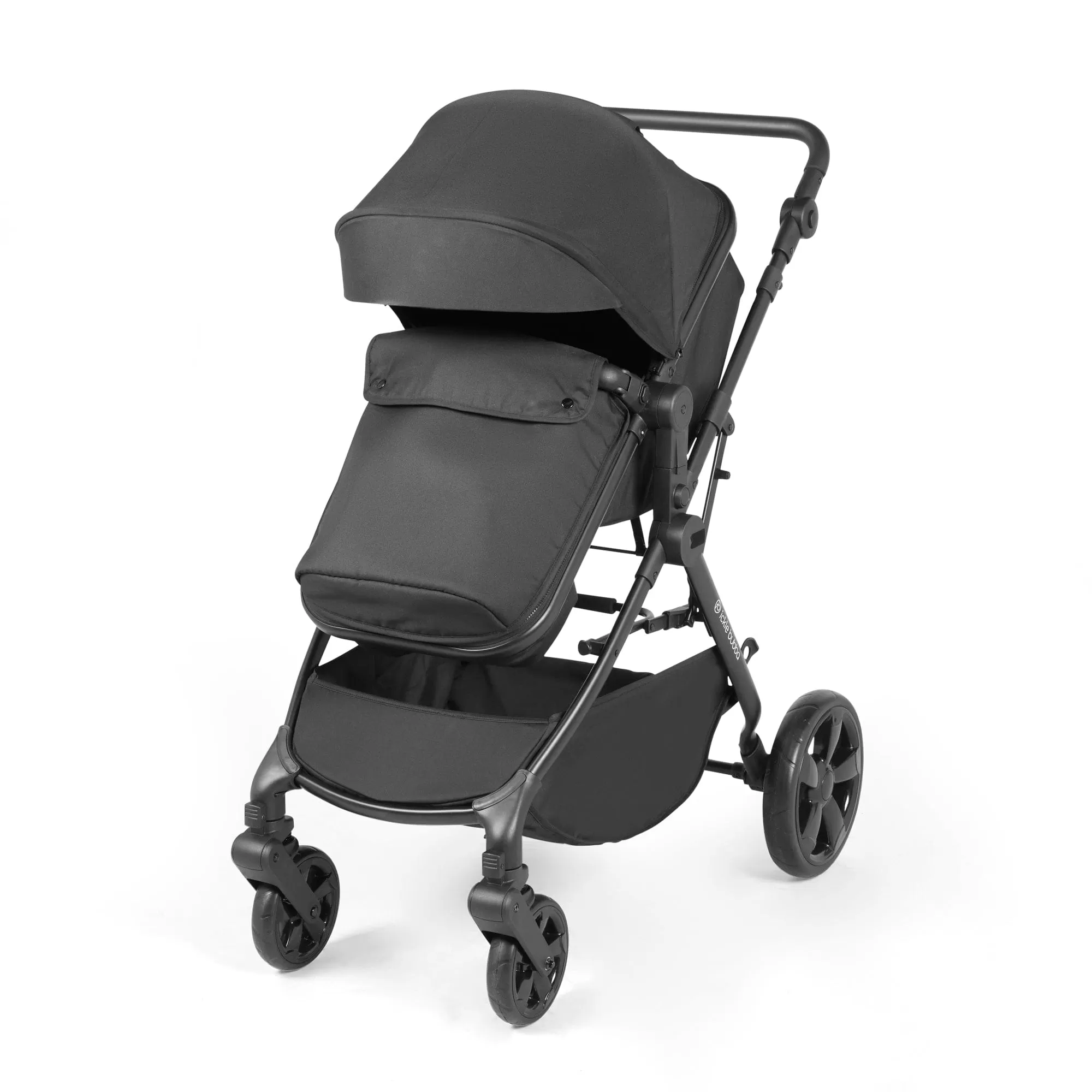 Ickle Bubba Comet I-Size Travel System With Stratus Car Seat & Isofix Base - Black / Black / Black