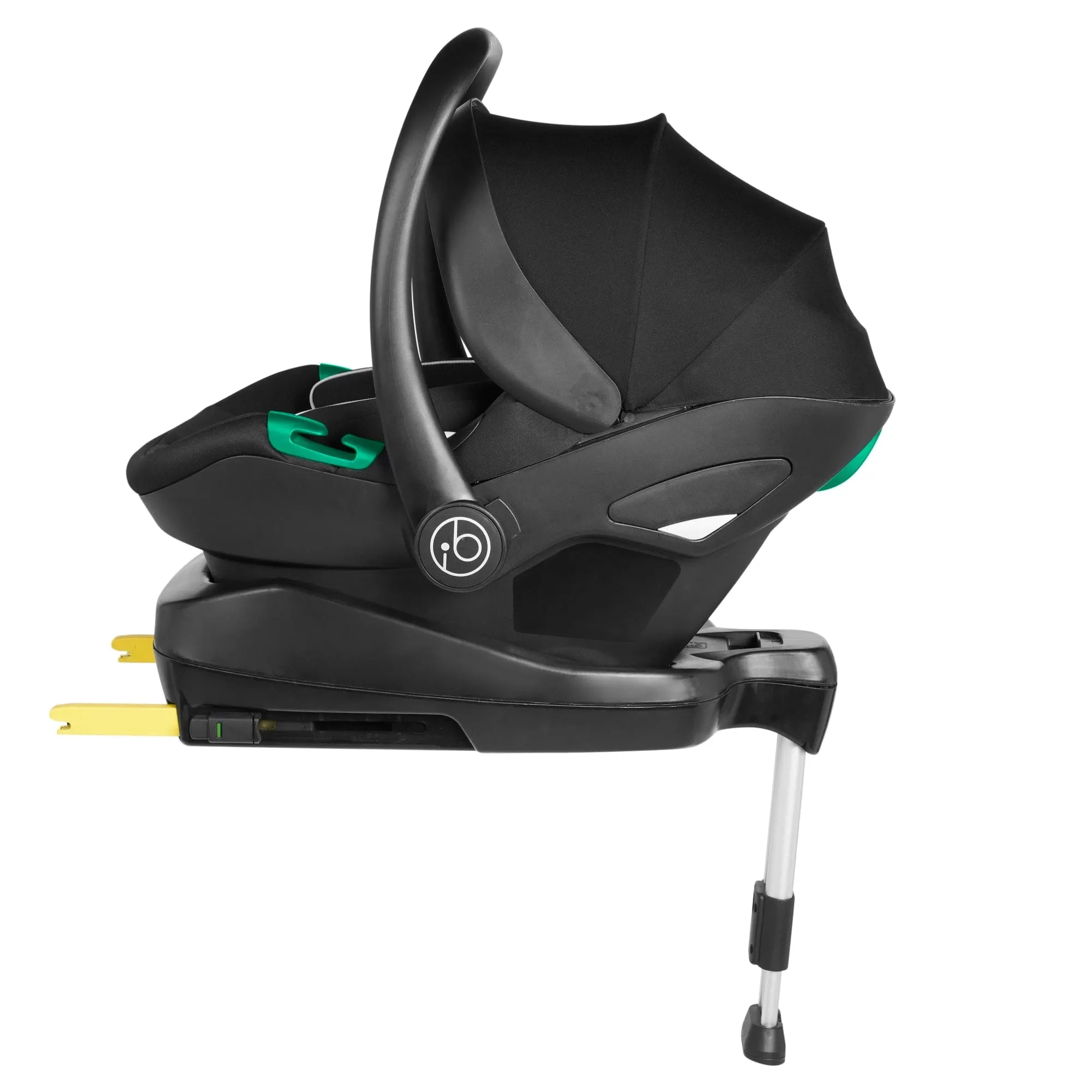 Ickle Bubba Comet I-Size Travel System With Stratus Car Seat & Isofix Base - Black / Black / Black