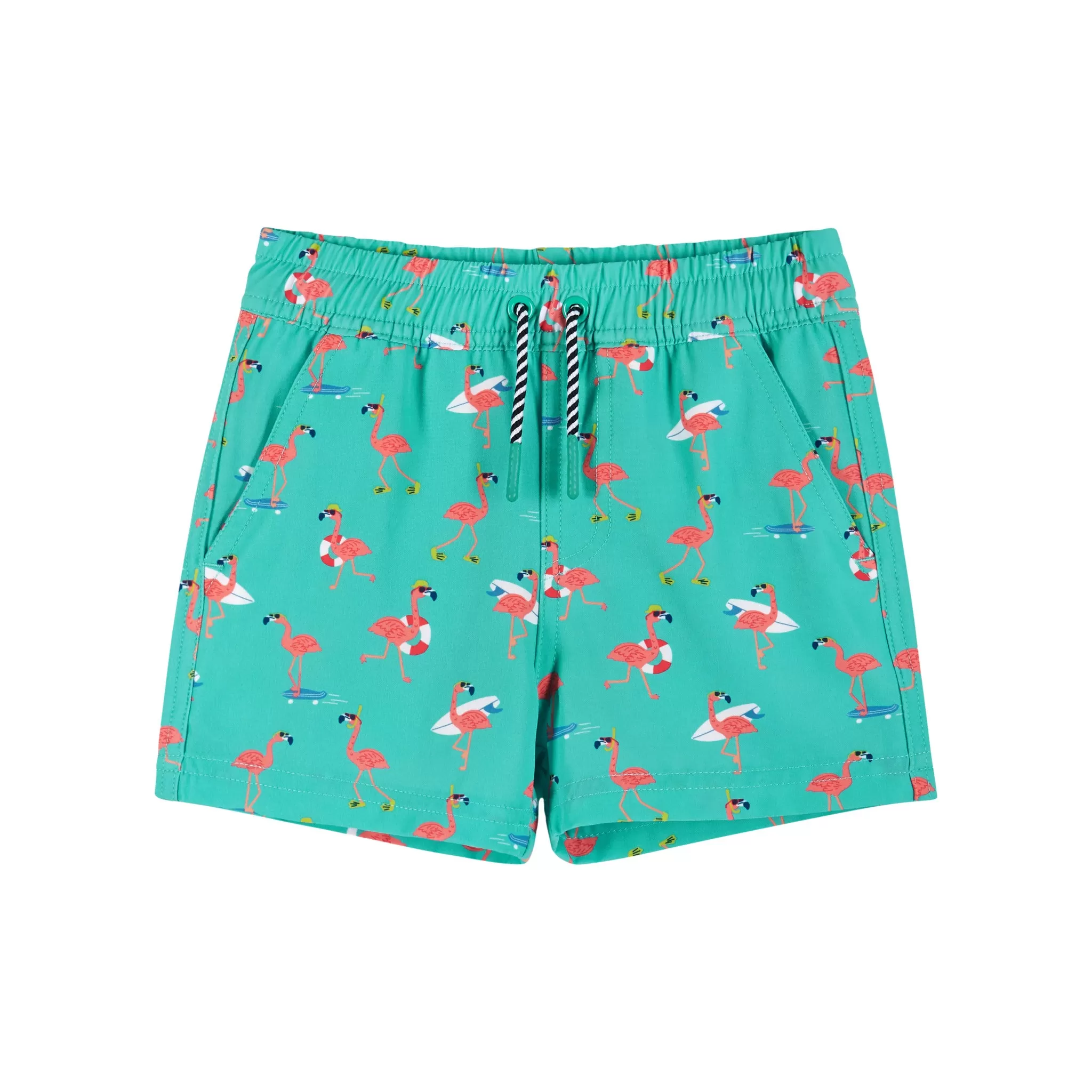 Infant Rashguard and Boardshort Set | Skate & Surf Flamingo Graphic