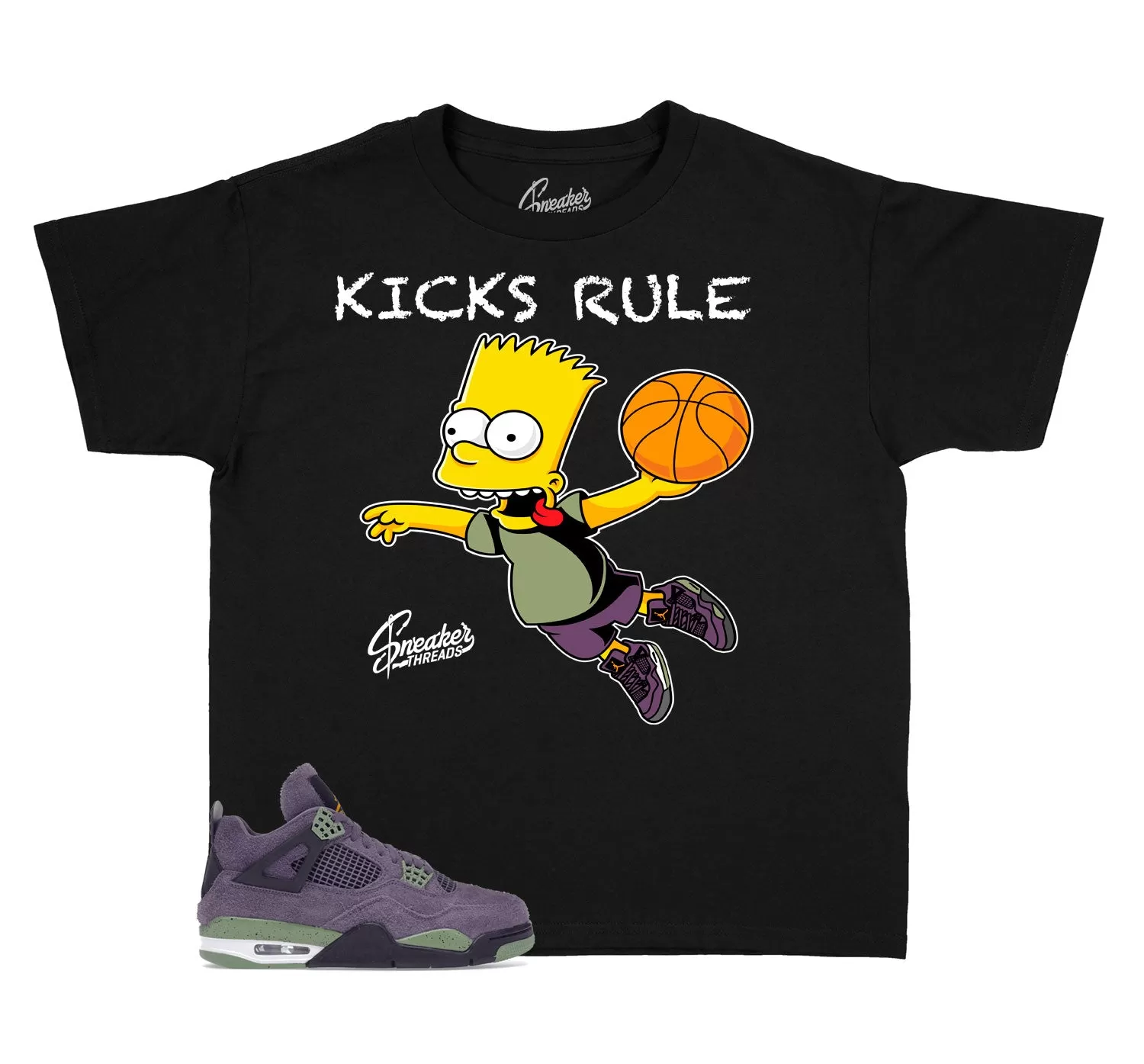 Kids Canyon Purple 4 Shirt - Kicks Rule - Black