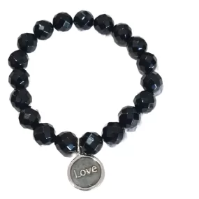 Love Black Agate stone bracelet handmade