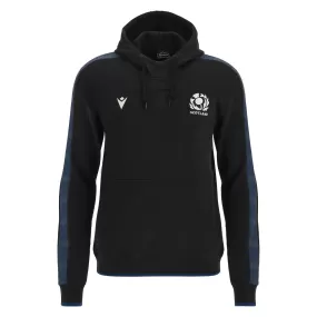 Macron Men's Scotland Rugby Travel Pullover Hoody 23/24 - Black