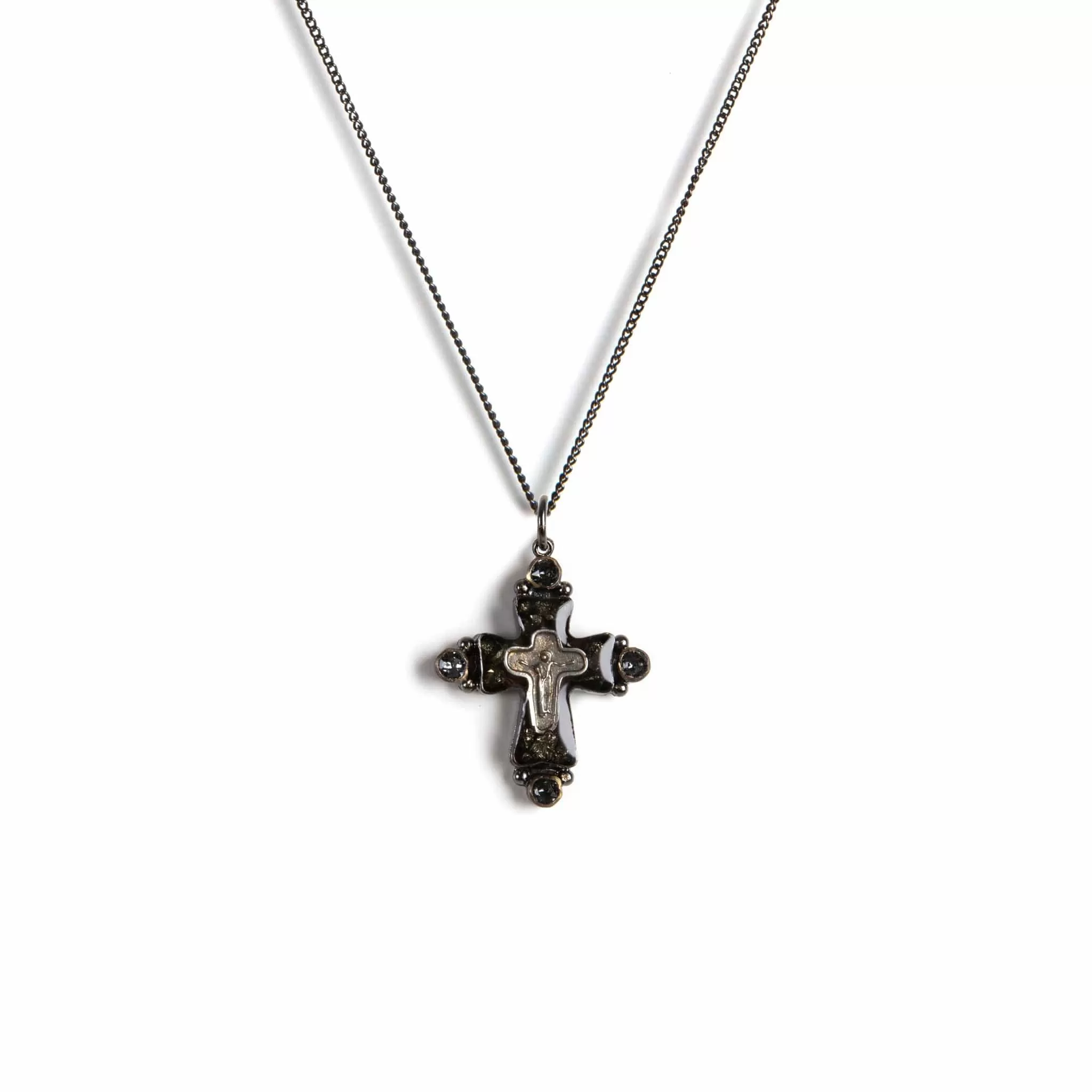 Maria Cross Charm Necklace