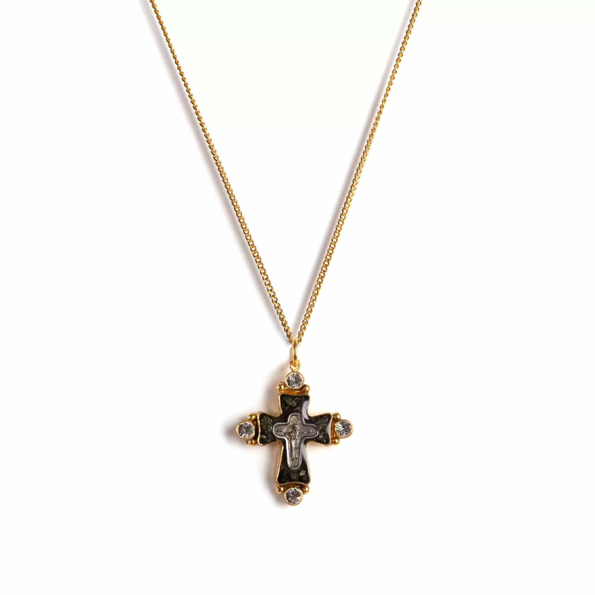 Maria Cross Charm Necklace