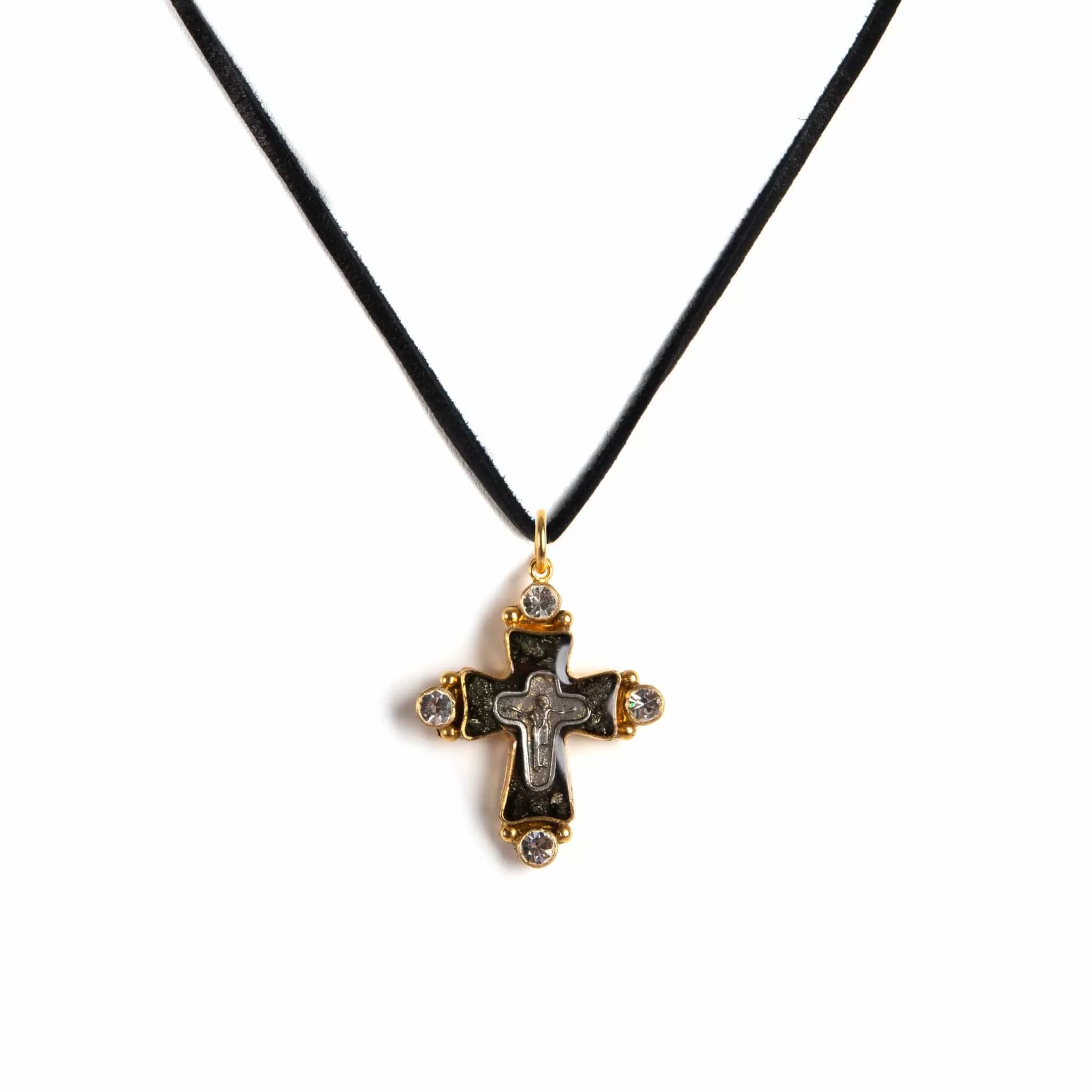 Maria Cross Charm Necklace